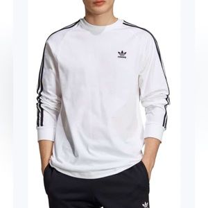3-stripes Long Sleeve T-shirt in White and black